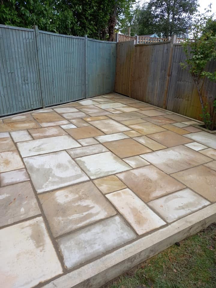 Patio and landscaping work